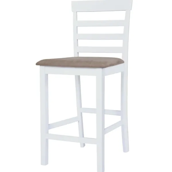 vidaXL Stolar>Barstol i trä och beige 2 st