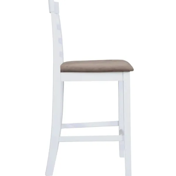 vidaXL Stolar>Barstol i trä och beige 2 st