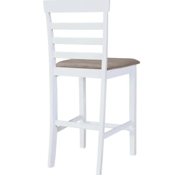 vidaXL Stolar>Barstol i trä och beige 2 st