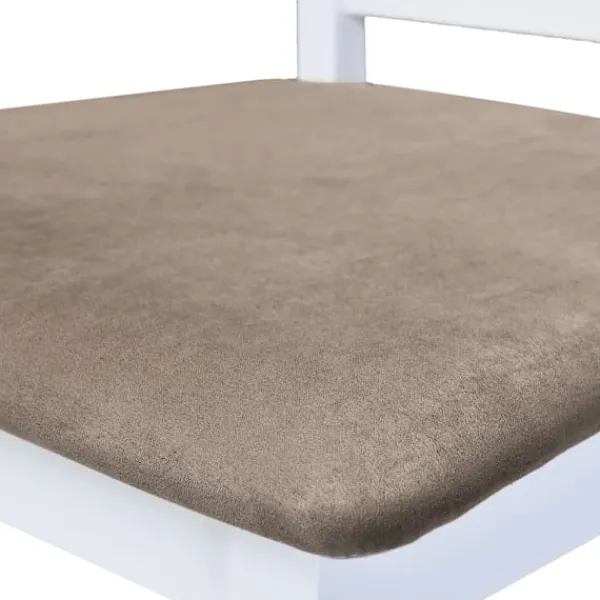 vidaXL Stolar>Barstol i trä och beige 2 st