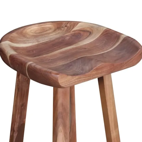 vidaXL Stolar>Barstolar 2 st massivt akaciaträ 38x37x76 cm