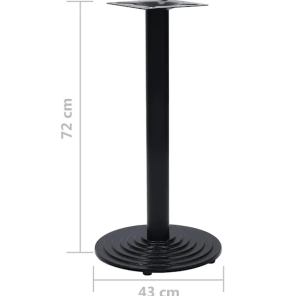vidaXL Matbord>Bistro bordsben Ø43x72 cm gjutjärn