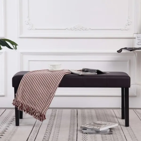 vidaXL Balkongmöbler>Bänk 106 cm konstläder