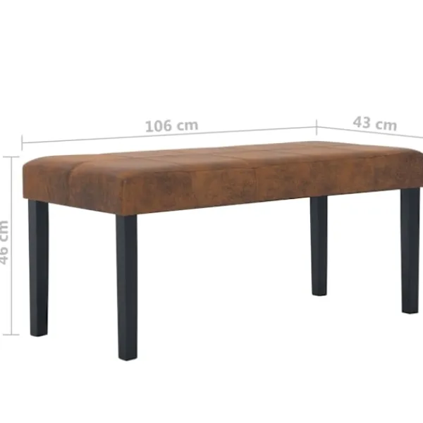 vidaXL Balkongmöbler>Bänk 106 cm konstmocka