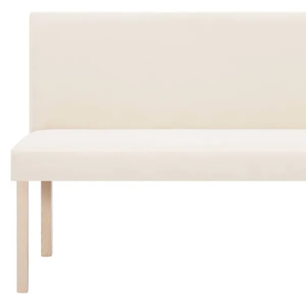 vidaXL Balkongmöbler>Bänk 139,5 cm polyester gräddvit