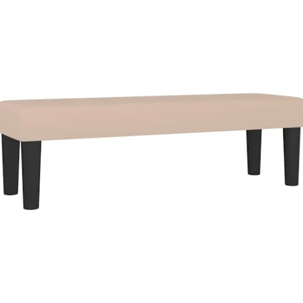 vidaXL Balkongmöbler>Bänk cappuccino 100x30x30 cm konstläder