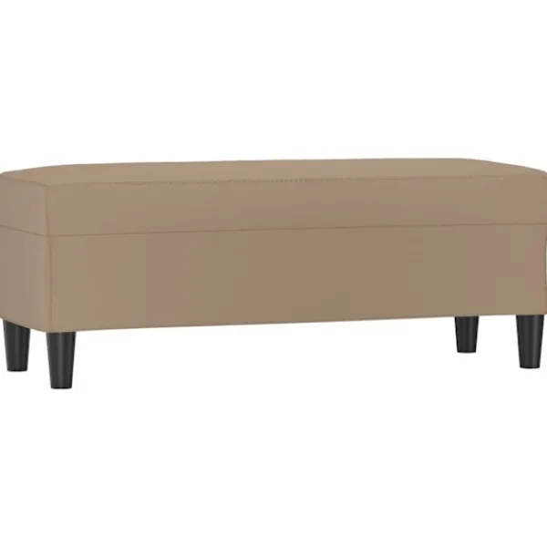 vidaXL Balkongmöbler>Bänk cappuccino 100x35x41 cm konstläder