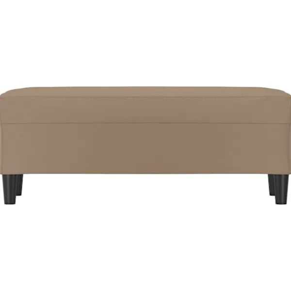 vidaXL Balkongmöbler>Bänk cappuccino 100x35x41 cm konstläder