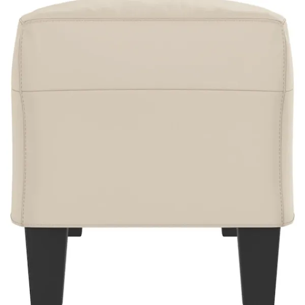 vidaXL Balkongmöbler>Bänk Gräddvit 100x35x41 cm mikrofibertyg