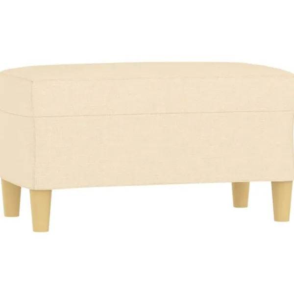 vidaXL Pallar>Bänk gräddvit 70x35x41 cm tyg