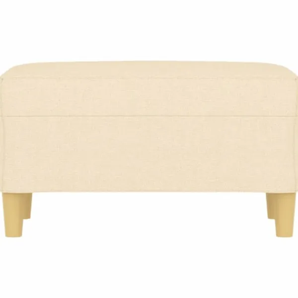 vidaXL Pallar>Bänk gräddvit 70x35x41 cm tyg
