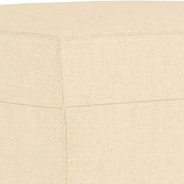 vidaXL Pallar>Bänk gräddvit 70x35x41 cm tyg