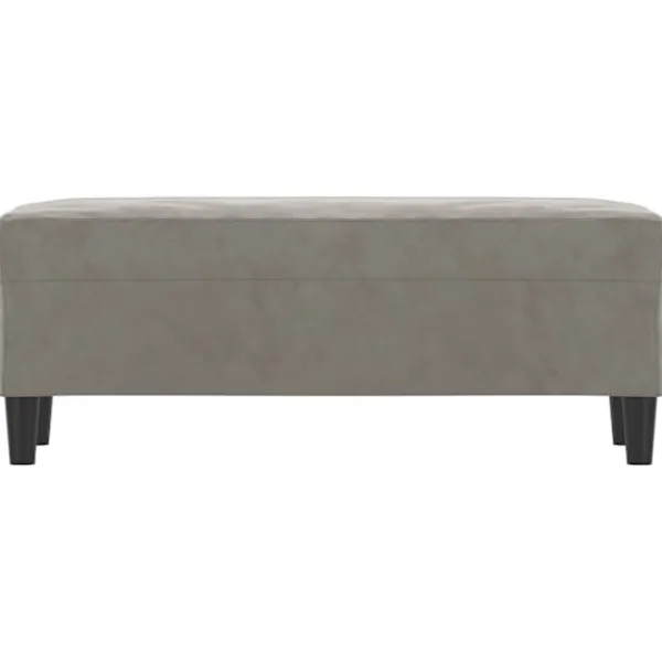 vidaXL Balkongmöbler>Bänk ljus 100x35x41 cm sammet