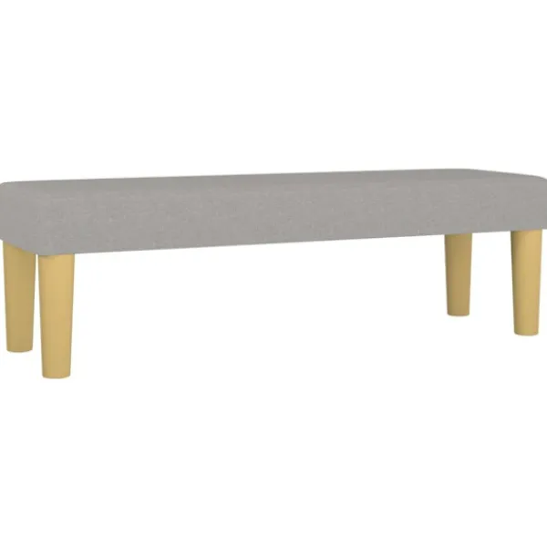 vidaXL Balkongmöbler>Bänk ljus 100x30x30 cm tyg