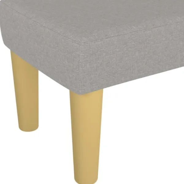 vidaXL Balkongmöbler>Bänk ljus 100x30x30 cm tyg