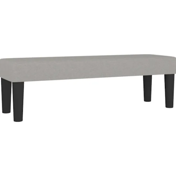 vidaXL Balkongmöbler>Bänk ljus 100x30x30 cm tyg