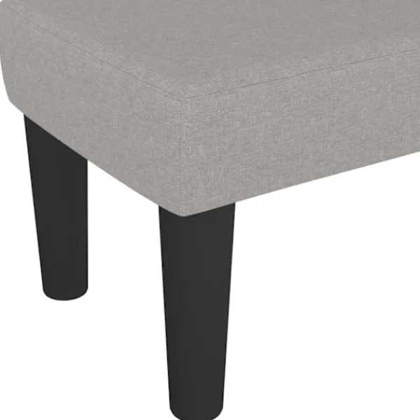 vidaXL Balkongmöbler>Bänk ljus 100x30x30 cm tyg