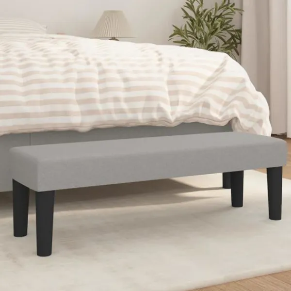 vidaXL Balkongmöbler>Bänk ljus 100x30x30 cm tyg