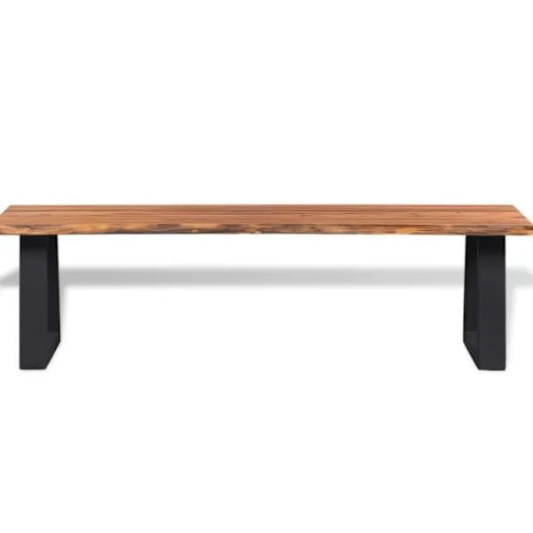 vidaXL Soffbord>Bänk massivt akaciaträ 160 cm