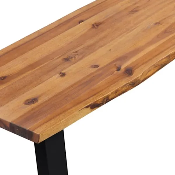 vidaXL Soffbord>Bänk massivt akaciaträ 160 cm
