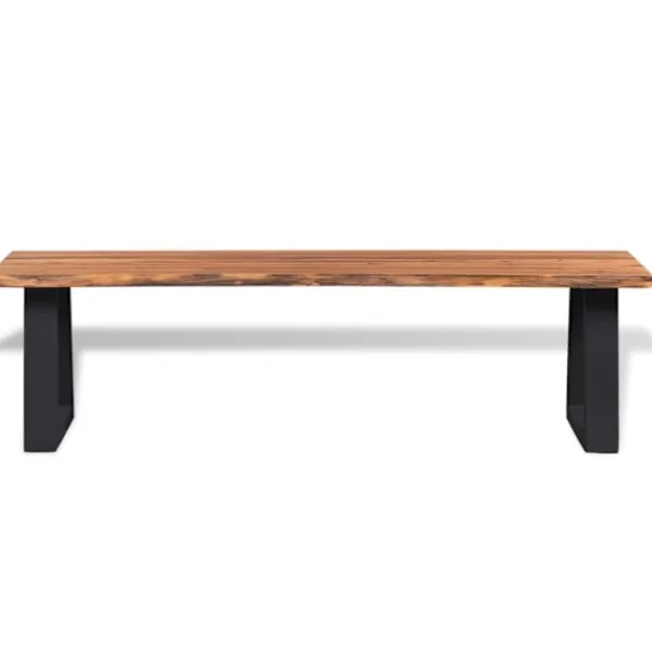 vidaXL Balkongmöbler>Bänk massivt akaciaträ 145 cm