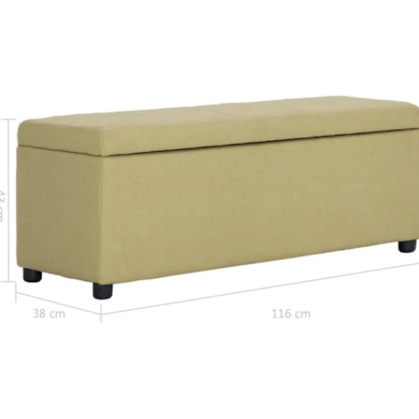 vidaXL Kistor & Koffertar>Bänk med förvaringsutrymme 116 cm polyester