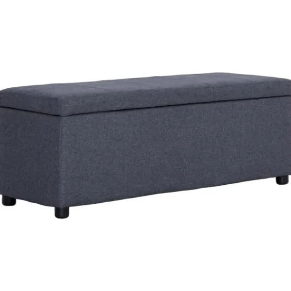 vidaXL Kistor & Koffertar>Bänk med förvaringsutrymme 116 cm mörk polyester
