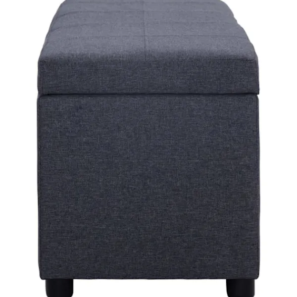 vidaXL Kistor & Koffertar>Bänk med förvaringsutrymme 116 cm mörk polyester