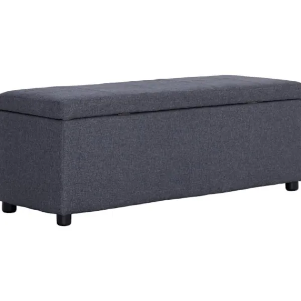 vidaXL Kistor & Koffertar>Bänk med förvaringsutrymme 116 cm mörk polyester
