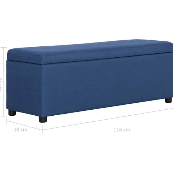 vidaXL Kistor & Koffertar>Bänk med förvaringsutrymme 116 cm polyester