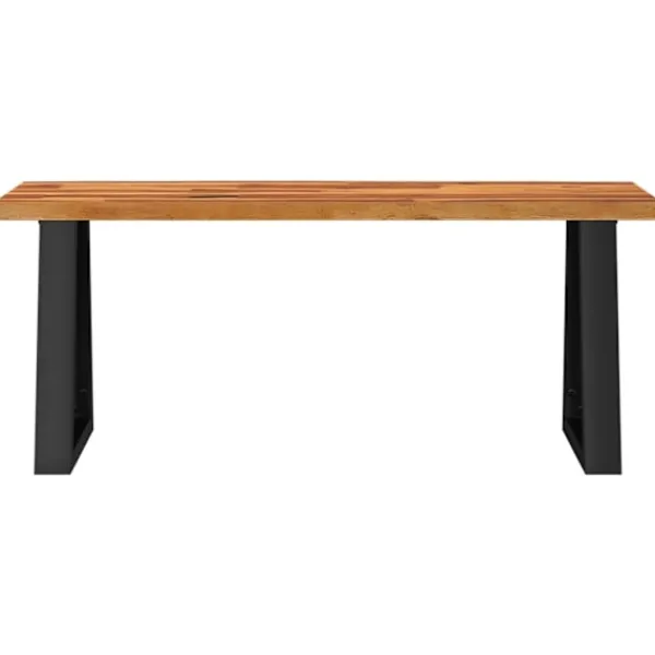vidaXL Balkongmöbler>Bänk med levande kant 110 cm massivt akaciaträ