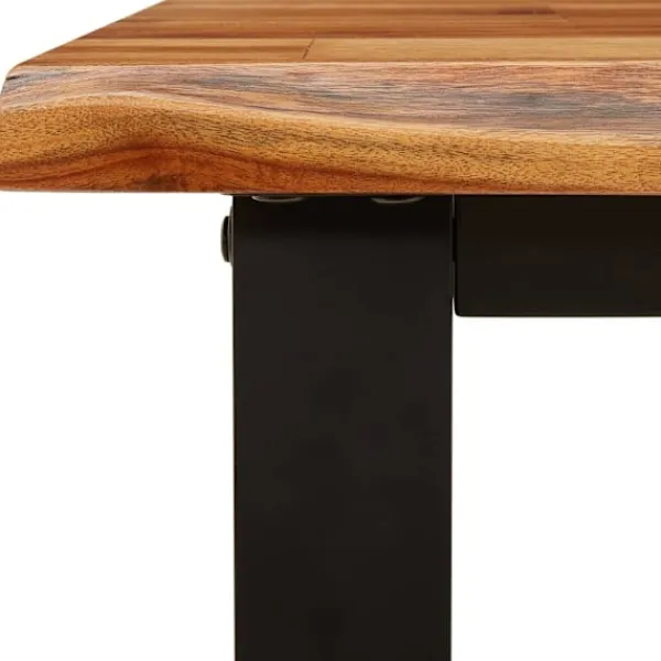 vidaXL Balkongmöbler>Bänk med levande kant 110 cm massivt akaciaträ