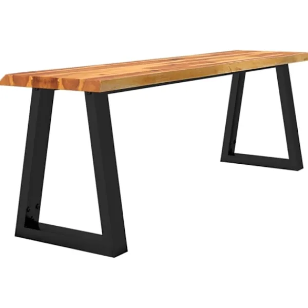 vidaXL Balkongmöbler>Bänk med levande kant 140 cm massivt akaciaträ