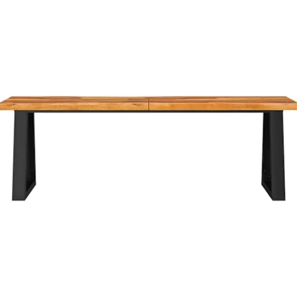 vidaXL Balkongmöbler>Bänk med levande kant 140 cm massivt akaciaträ
