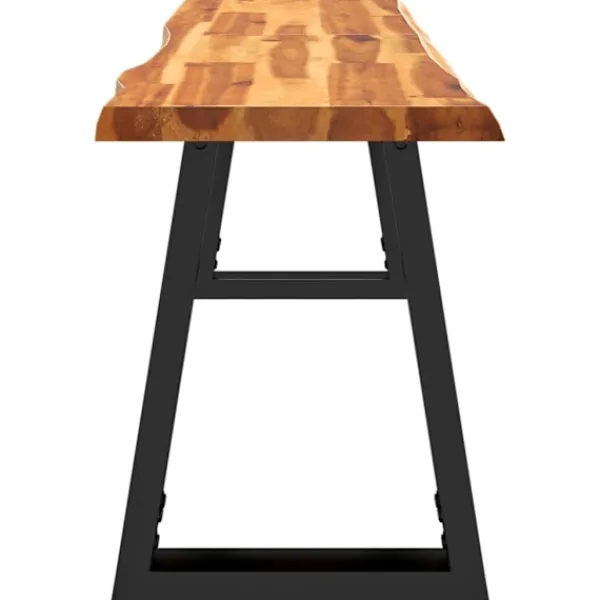 vidaXL Balkongmöbler>Bänk med levande kant 140 cm massivt akaciaträ