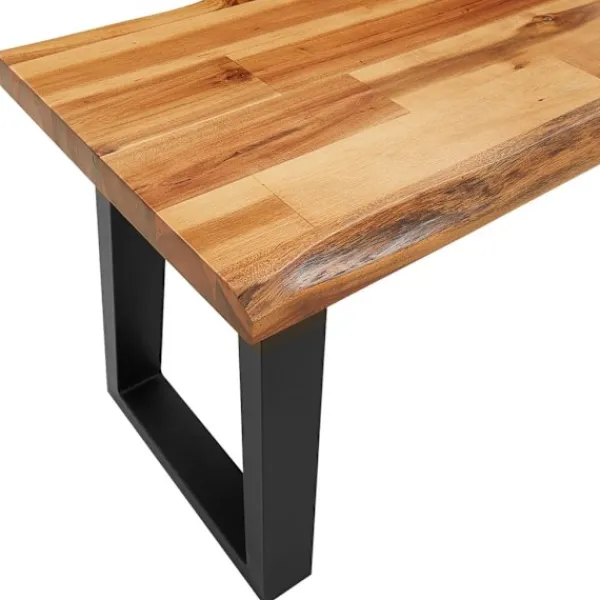 vidaXL Balkongmöbler>Bänk med levande kant 140 cm massivt akaciaträ