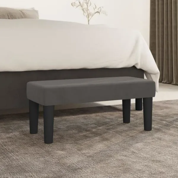 vidaXL Balkongmöbler>Bänk mörk 70x30x30 cm sammet