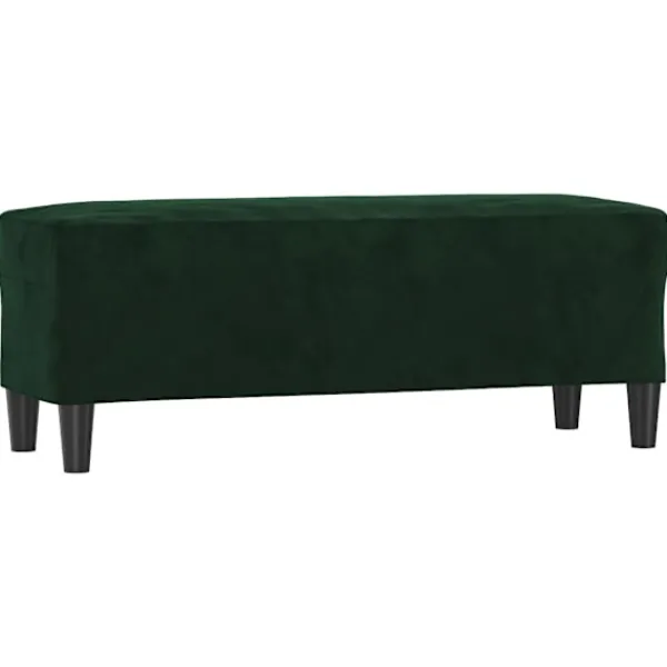 vidaXL Balkongmöbler>Bänk mörk 100x35x41 cm sammet