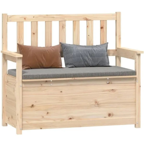 vidaXL Balkongmöbler>Bänk 112,5x51,5x96,5 cm massiv furu