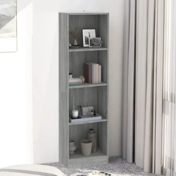 vidaXL Hyllor>Bokhylla 4 hyllor sonoma 40x24x143 cm konstruerat trä