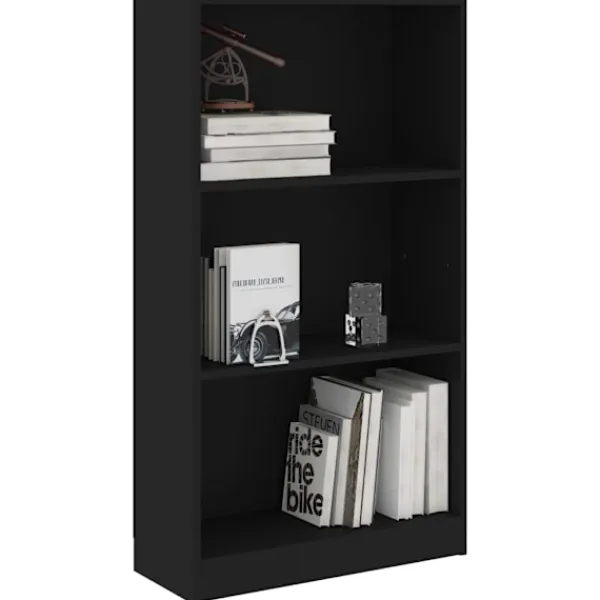 vidaXL Hyllor>Bokhylla 3 hyllor 60x24x109 cm konstruerat trä