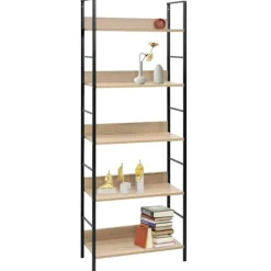 vidaXL Hyllor>Bokhylla 5 hyllplan ek 60x27,6x158,5 cm konstruerat trä
