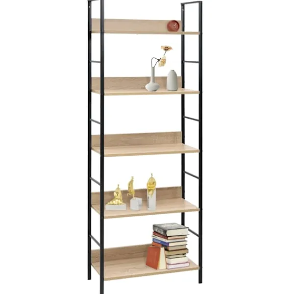 vidaXL Hyllor>Bokhylla 5 hyllplan ek 60x27,6x158,5 cm konstruerat trä