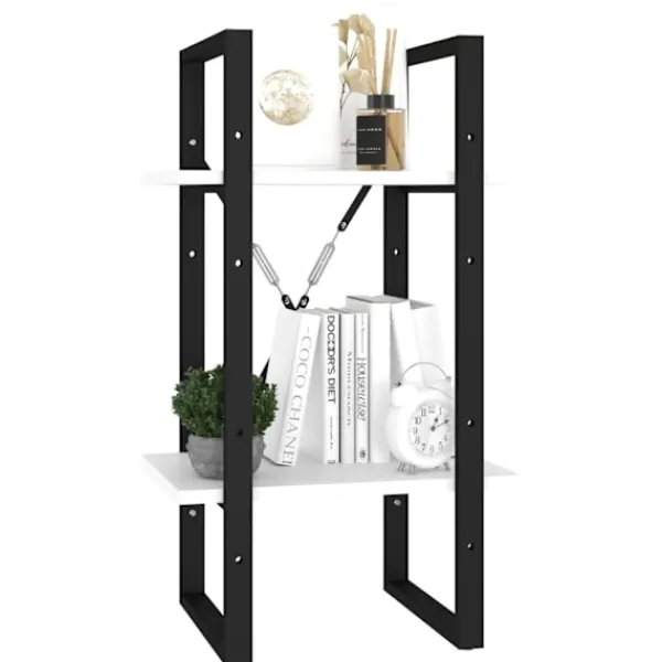 vidaXL Hyllor>Bokhylla 2 hyllplan 40x30x70 cm konstruerat trä