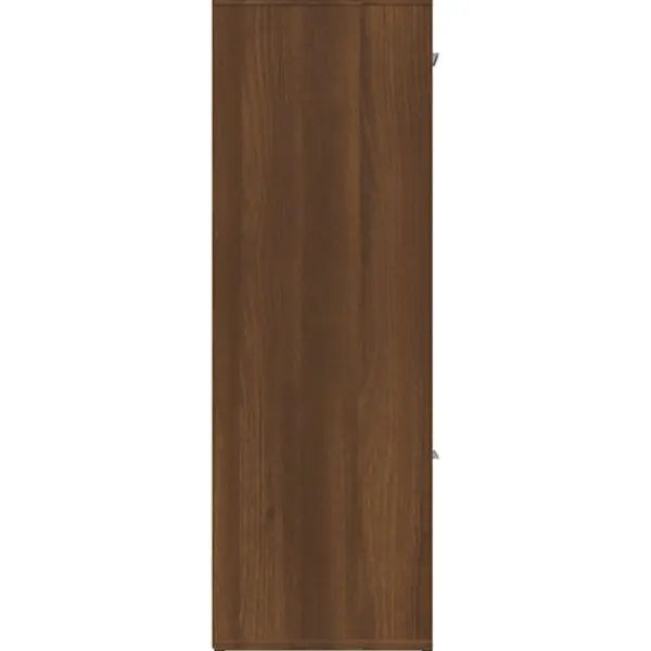 vidaXL Hyllor>Bokhylla brun ek 90x30x90 cm konstruerat trä Brun