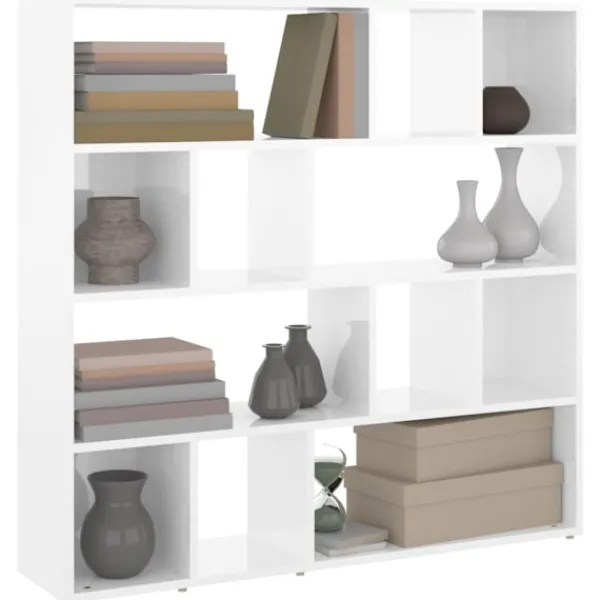 vidaXL Hyllor>Bokhylla/Rumsavdelare högglans 105x24x102 cm