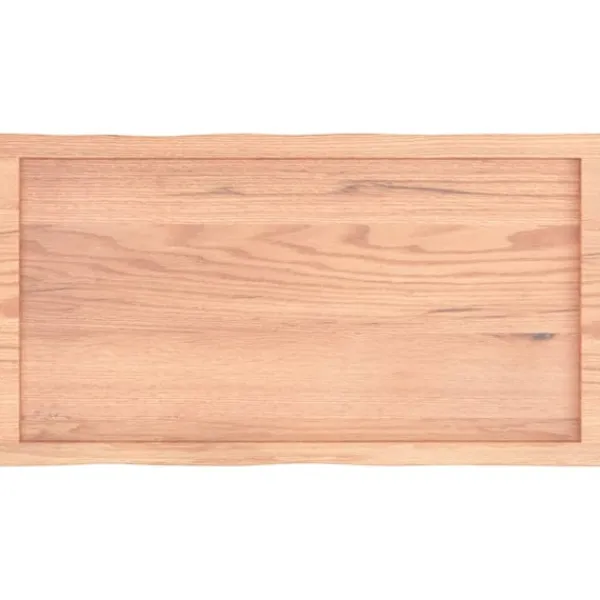 vidaXL Kontorsmöbler>Bordsskiva ljus 100x50x(2-4) cm massivt trä levande kant