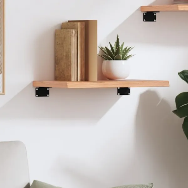 vidaXL Hyllor>Bordsskiva ljus 40x20x2 cm behandlad massiv ek
