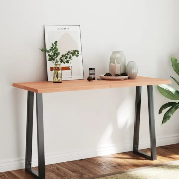 vidaXL Matbord>Bordsskiva ljus 140x60x(2-4) cm massivt trä levande kant