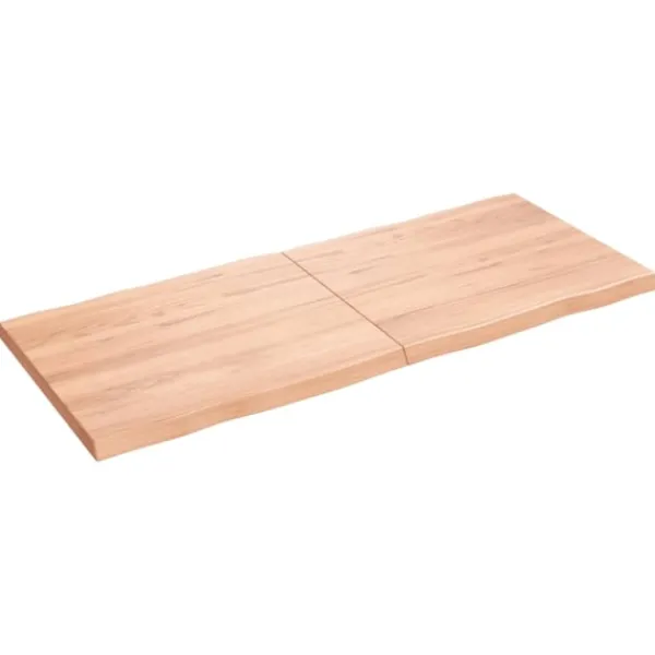 vidaXL Matbord>Bordsskiva ljus 140x60x(2-4) cm massivt trä levande kant